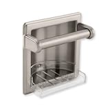 Franklin Brass 9098SN Jamestown Recess Soap with Bar and Beveled Edges, Satin Nickel