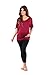 R&C Women's Dolman Sleeve Maternity Tunic Top - Made in USA, Burgundy, Medium
