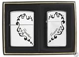 Zippo Together Forever His & Hers 2 Piece Lighter Set, Chrome, 0465