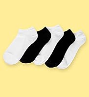 5 Pairs of Cotton Rich Assorted Trainer Liner Socks