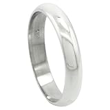 Revoni Sterling Silver 4 mm High Dome Wedding Band Thumb Ring