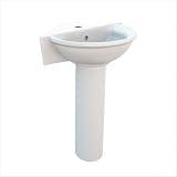 English Turn Single Hole Corner Pedestal Sink Finish: Bisque