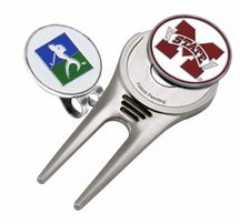 Mississippi State Bulldogs Divot Tool Hat Clip With Golf Ball Marker Of 2)