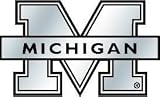 Michigan Wolverines Silver Auto Emblem