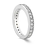 18k White Gold Diamond Wedding Band.