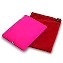 APPLE IPAD 3 PC EXECUTIVE ACCESSORY PACK - HOT PINK HYBRID CASE,  SCREEN PROTECTOR, RED POUCH PART OF THE QUBITS ACCESSORIES RANGE