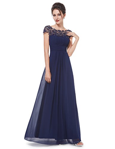 Ever Pretty Juniors Sleeveless Lace Long Prom Dress 14 US Navy Blue Ever Pretty Juniors Sleeveless Lace Long Prom Dress 14 US Navy Blue