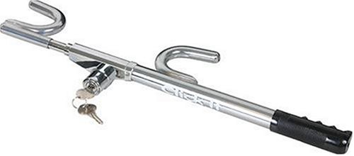 The Click-It Club Chrome Auto Steering Wheel Lock #1 Selling Car Anti-Theft Device with $2500 Guarantee