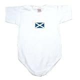 BABY BODYSUIT WHITE FLAG  SCOTLAND  12 - 18 Months