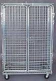 Industrial Grade 1ECG6 Security Cart, Wire, Chrome, 24 x 48 In
