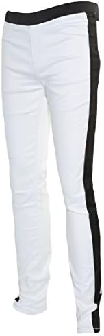 Tractor Big Girls Skinny Jegging Pant (White Tuxedo, 8)