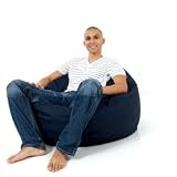 Review rucomfy  / Filled Denim/Denim Piping Foam Filled Single Bean Bag Denim