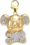 Koala, 14K Gold Diamond Charm
