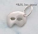 Phantom of the Opera Phantom Mask Sterling Silver Charm