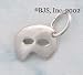 Phantom of the Opera Phantom Mask Sterling Silver Charm