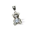 Gracious 10 KT Yellow Gold Pendant Teddy Bear Animal Cubic Zirconia 10K Charm