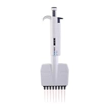 SCILOGEX 71211306 Adjustable Volume Multi-Channel Micropipette Pipettors with 12 Channels 5-50ul Micropette
