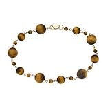 14K Yellow Gold Tiger Eye Bracelet