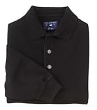 NEW Port Authority - Youth Long Sleeve Pique Knit Sport Shirt Black-M