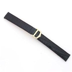 Black Genuine Crocodile Strap 15mm