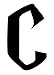 18x24 Large Letter Stencil-Wizard Font from 4 Ply Mat Board -Letter C
