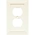 Brainerd 126331 Wood Architectural Single Duplex Outlet Wall Plate / Switch Plate / Cover, Cream/White