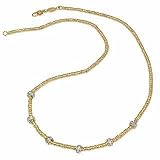 Torrini Rondelle Moving Mini - 18K Yellow Gold and Diamond Necklace