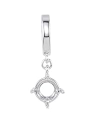 06.00 mm Pendant Enhancer Mounting for Round Center in Sterling Silver