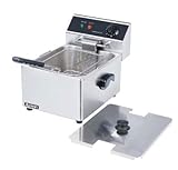 Adcraft DF-6L Commercial 120V Deep Fryer with Covers NSF