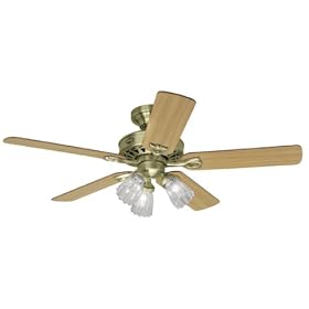 Hunter 22435 Sontera Three-Light 52-Inch Five-Blade Ceiling Fan, Antique Brass with Clear... by Hunter Fan Company