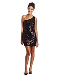As U Wish Juniors Allover Sequin One Shoulder Dress, Black/Red, Medium As U Wish Juniors Allover Sequin One Shoulder Dress, Black/Red, Medium