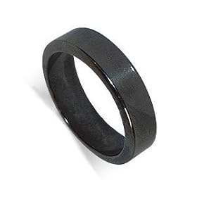 6 MM Hematite Band Gemstone Ring