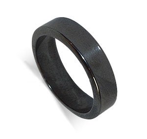 6 MM Hematite Band Gemstone Ring