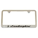 Lamborghini Classic Chrome License Plate Frame -Script