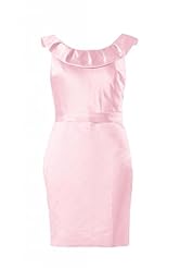 Short Scoop Neck Satin Vintage Lace Evening Dress/Bridesmaid Dress/Party Dress 