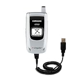 Coiled Power Hot Sync and Charge USB Data Cable w/ Tip Exchange for the Samsung D357 - Gomadic Brand