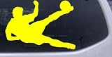Soccer Player Sports Car Window Wall Laptop Decal Sticker -- Yellow 30in X 21.2in