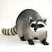 RACCOON New FIGURINE Stands at Alert Resin NIB AF28