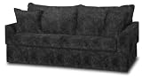 Fairview Ebony faux suede Avenue Sofa