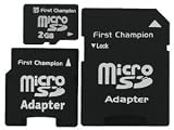 2GB MicroSD Secure Memory Card w/ Mini and SD adapters