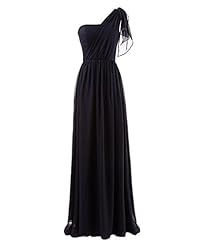 Floor Length One Shoulder Chiffon Evening Dress/Bridesmaid Dress/Party Dress 