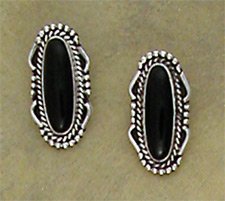 Black Onyx Clip On Earrings, #TP216C