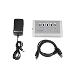 ViewHD USB 3.0 Hub (4 Port Full Size Silver with Integrated iPad Charger)