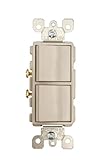Leviton 5634-GY 15 Amp, 120/277 Volt, Decora Brand Style Single-Pole, AC Combination Switch, Commerc