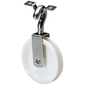Attwood Corporation 2906-3 Steering Line Pulley with Strap Swivel