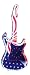 Large Stars and stripes neon guitar clock USA