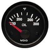 VDO 310106 Vision Style Electrical Oil Temperature Gauge 2 1/16 Diameter, 300F