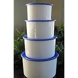 Tupperware One Touch Topper Canister Set Brilliant Blue