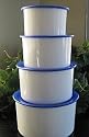 Tupperware One Touch Topper Canister Set Brilliant Blue