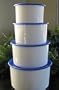 Tupperware One Touch Topper Canister Set Brilliant Blue
